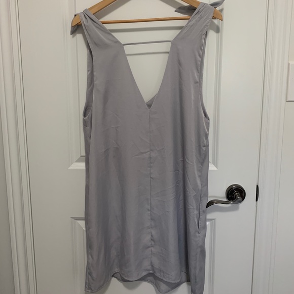 Silk dress with knitted straps - Picture 3 of 3